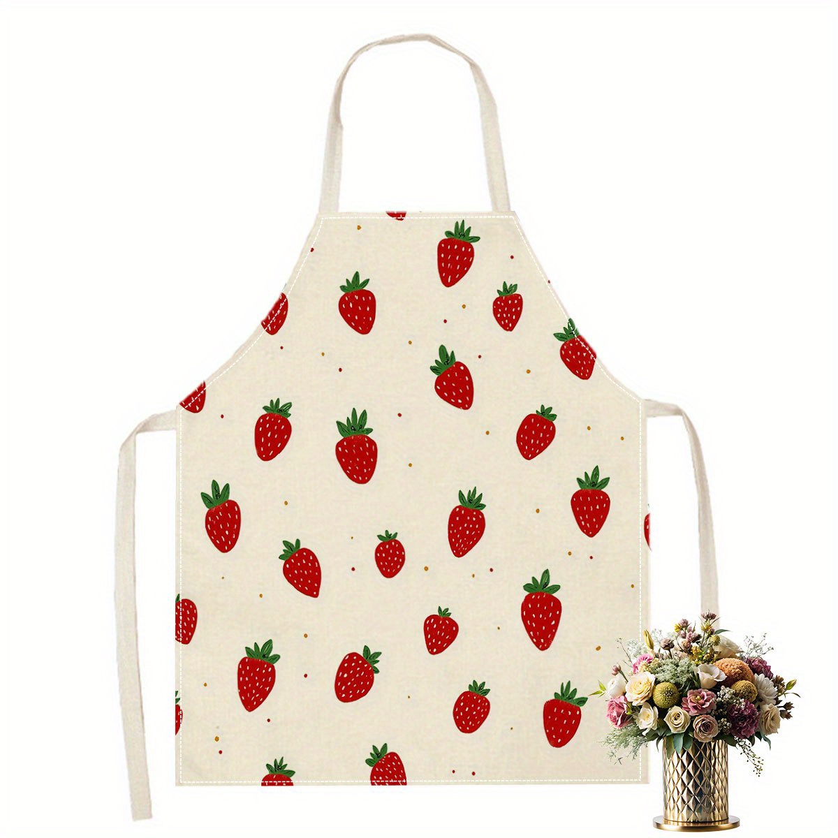 Baking Kitchen For Kids - Fartuch w truskawki, wzór owocowy, do