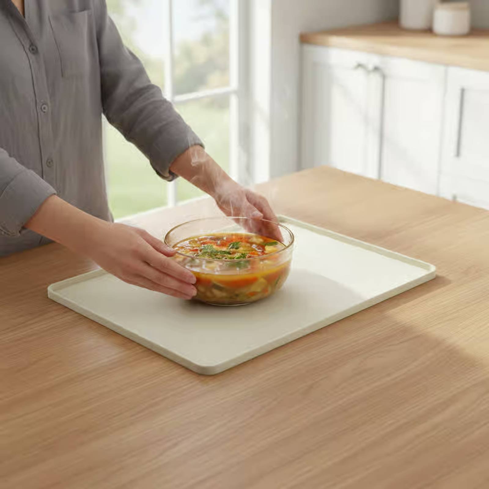 Kitchen Baking Mat - Silikonowa mata na mikrofalówkę, elastyczna osłona