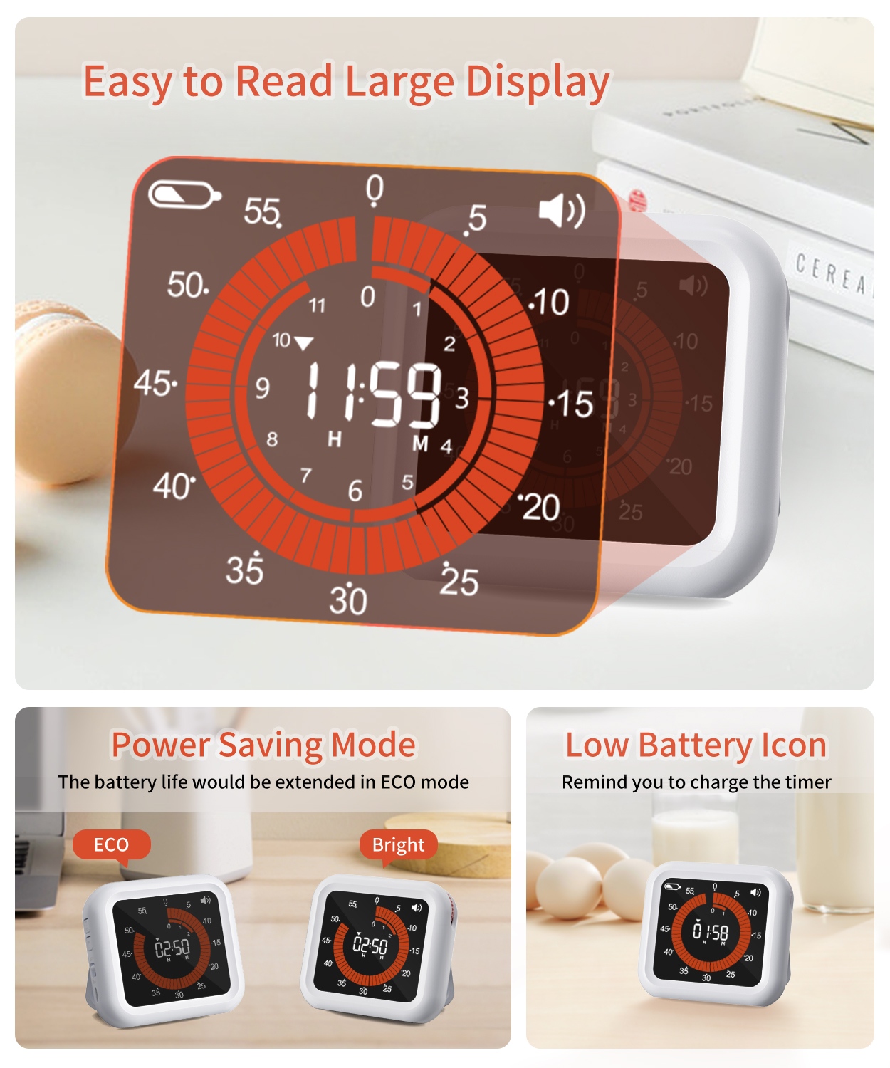 Wizualny Cyfrowy Timer z Ręczn – Baking Kitchen Hourly recenzja i cena